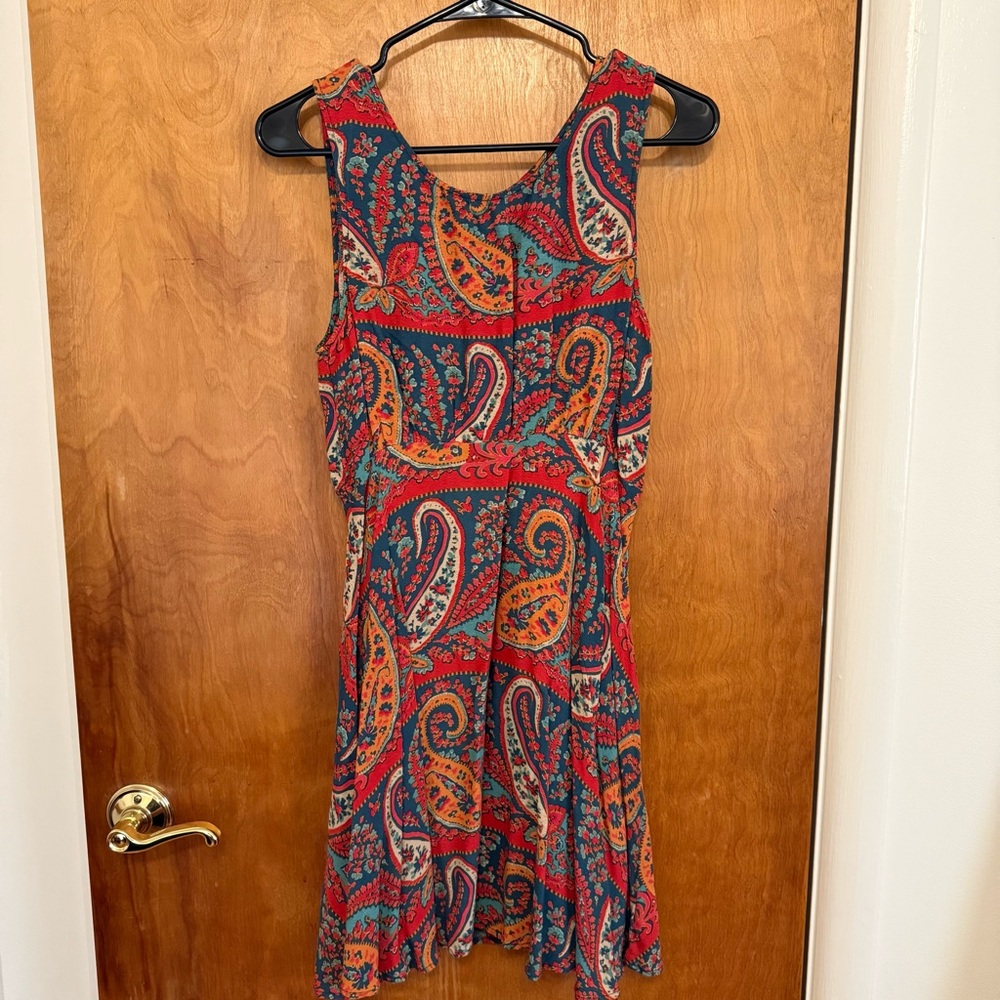 Free People Multicolor Paisley Mini Dress